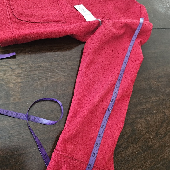 Liz Claiborne Vibrant Red Textured Button Jacket - Picture 12 of 16